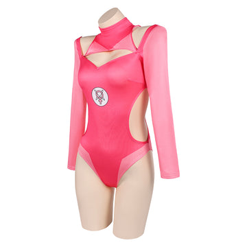 Invincible Atom Eve Women Pink One-piece Swimsuit Carnival Halloween Cosplay Costume